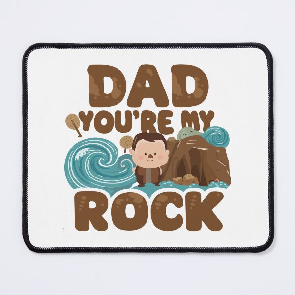 Item preview, Steadfast Dad: Father's Day Rock-Themed Cute Illustration designed and sold by HahaHandlesHub.