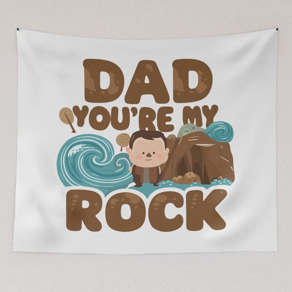Item preview, Steadfast Dad: Father's Day Rock-Themed Cute Illustration designed and sold by HahaHandlesHub.