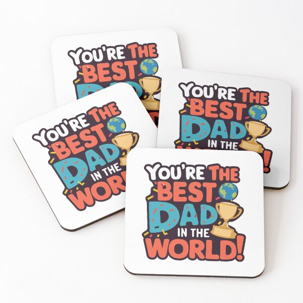 Item preview, World's Best Dad: Father's Day Celebratory Colorful Typography Art designed and sold by HahaHandlesHub.