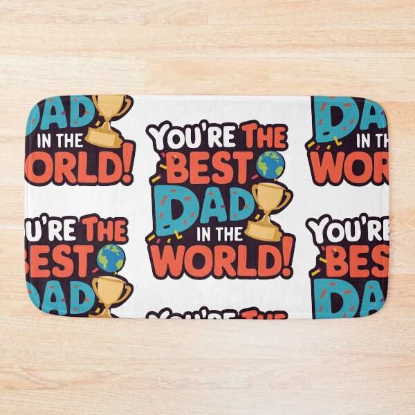 Item preview, World's Best Dad: Father's Day Celebratory Colorful Typography Art designed and sold by HahaHandlesHub.