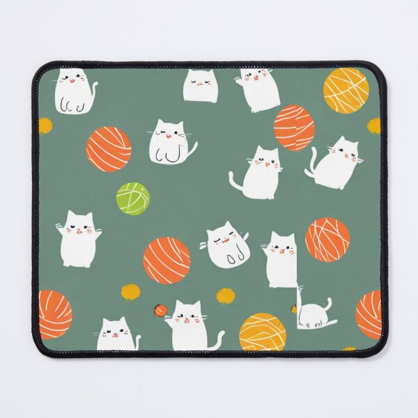 Item preview, Cute cats with ball minimalist pattern for printing designed and sold by Artkitokri.