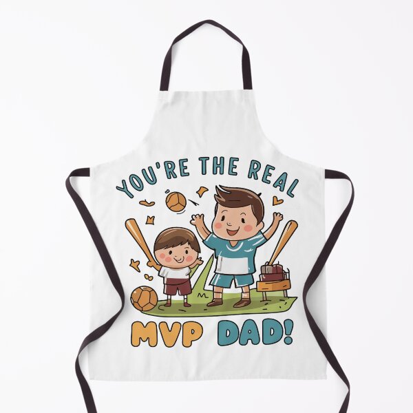 Item preview, Real MVP Dad: Heartwarming Father's Day Sports Illustration Father and Son Art designed and sold by HahaHandlesHub.