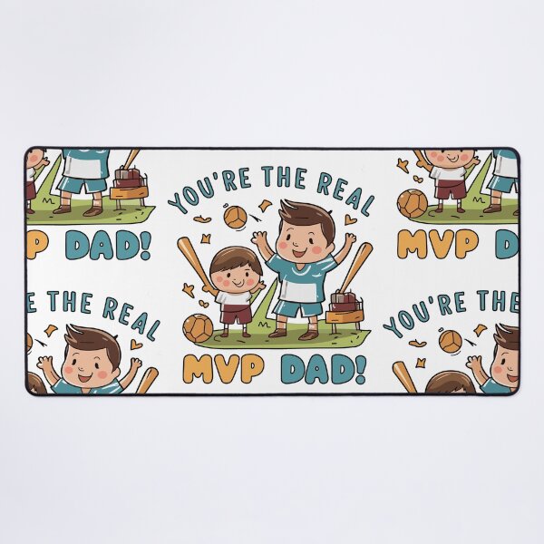 Item preview, Real MVP Dad: Heartwarming Father's Day Sports Illustration Father and Son Art designed and sold by HahaHandlesHub.
