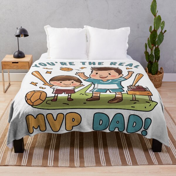 Item preview, Real MVP Dad: Heartwarming Father's Day Sports Illustration Father and Son Art designed and sold by HahaHandlesHub.