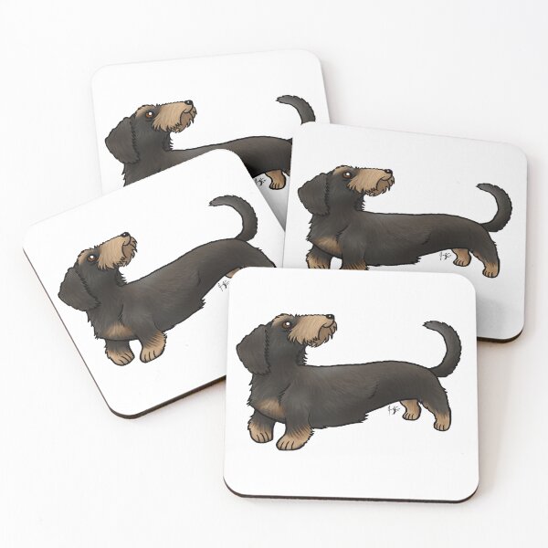 Item preview, Wire Haired Dachshund - Black and Tan designed and sold by Jennifer Stolzer.