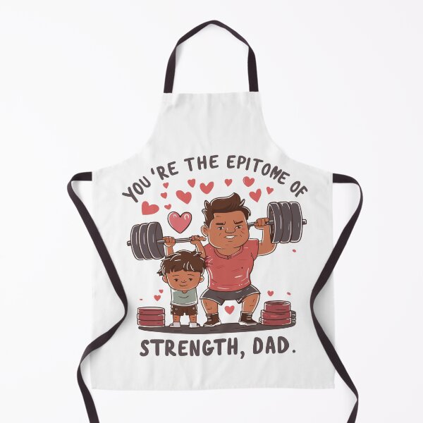 Item preview, Strength Exemplar Dad: Father's Day Empowering Weight Lifting Illustration designed and sold by HahaHandlesHub.