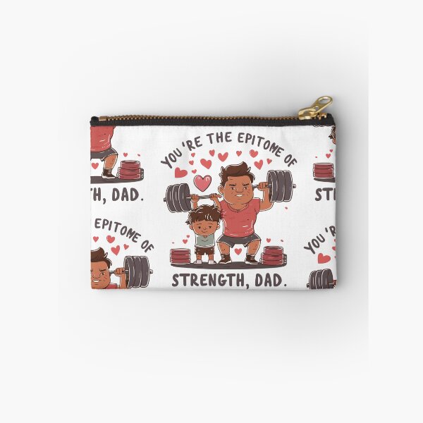 Item preview, Strength Exemplar Dad: Father's Day Empowering Weight Lifting Illustration designed and sold by HahaHandlesHub.