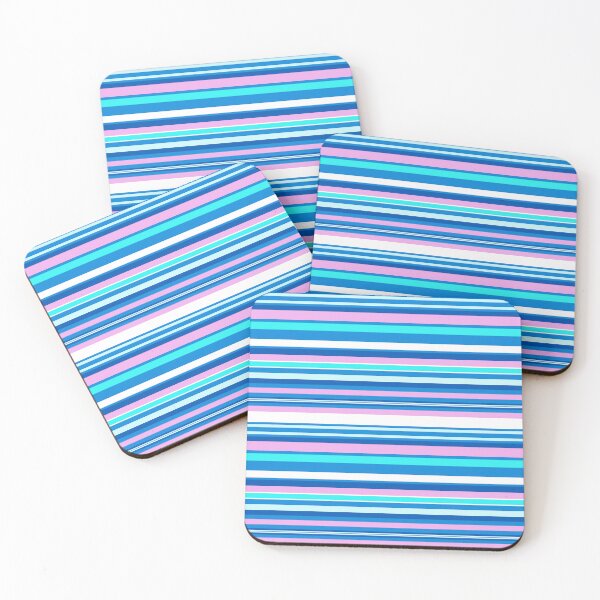 Artikelvorschau, Summer Beach Diva Streifen Rosa Weiß und Blau entworfen und verkauft von Sharon Schwalbe.