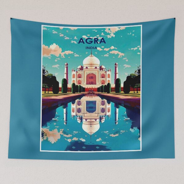 Item preview, Agra India Taj Mahal Vintage Travel and Tourism Advertising Print designed and sold by posterbobs.