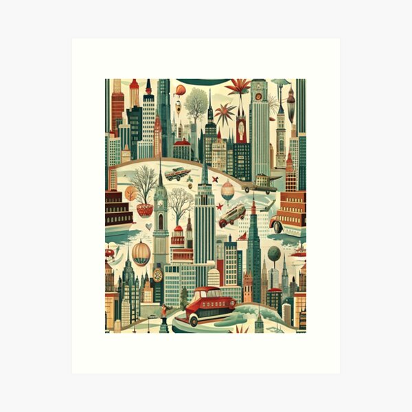 Artikel-Vorschau von Vintage New York, Retro NYC-Vibes, designt und verkauft von vuslatmedia.