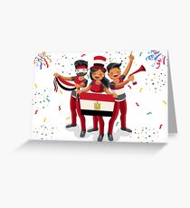 Egypt Football Fans Greeting Card