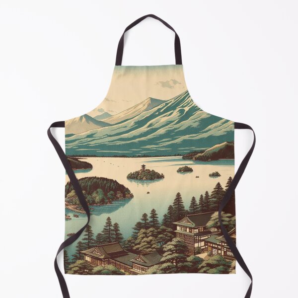 Item preview, Landmarks in Japan,  Lake Kawaguchiko in Ukiyo-e Style designed and sold by CulturalCurios.