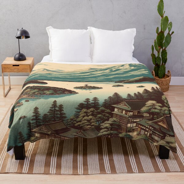 Item preview, Landmarks in Japan, Lake Kawaguchiko in Ukiyo-e Style designed and sold by CulturalCurios.