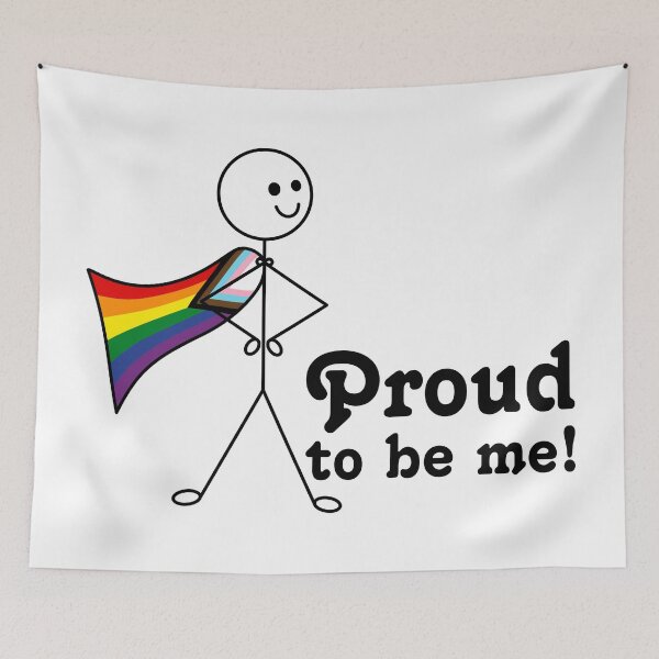 Item preview, Proud to Be Me LGBTQ+ Rainbow Quasar Progress Pride Super Hero designed and sold by JoyfulJen.
