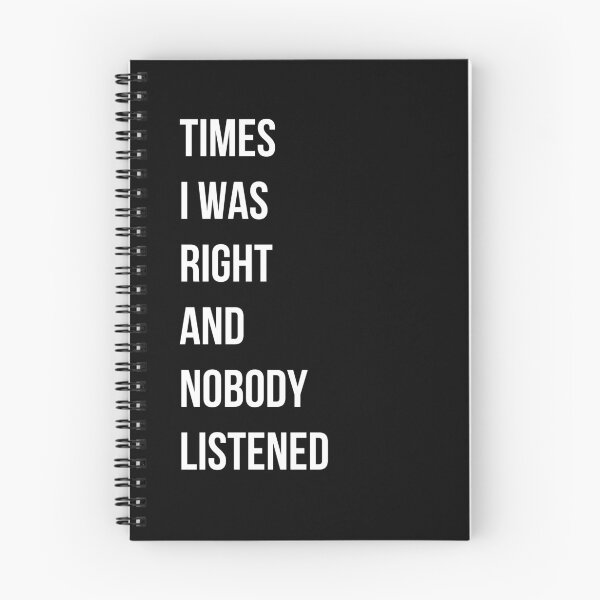 Item preview, Times I was Right and Nobody Listened designed and sold by Viviana-arts.