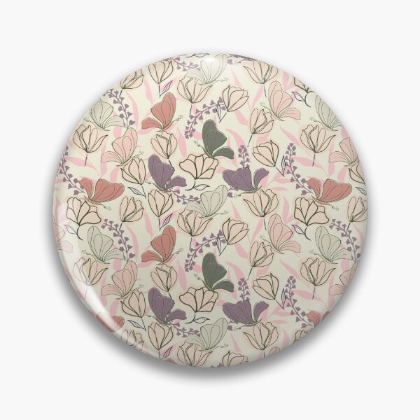Item preview, Nature inspired whimsical butterfly garden with pink, green and purple butterflies designed and sold by JasmineGDesigns.