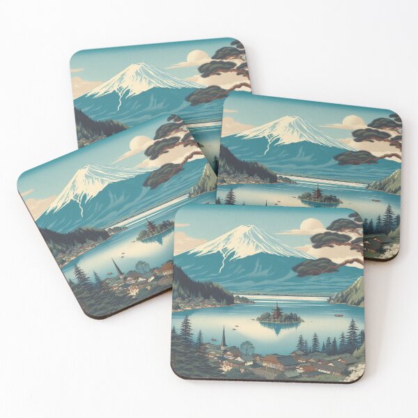 Item preview, Landmarks in Japan,  Lake Kawaguchiko, Fuji-Hakone-Izu National Park designed and sold by CulturalCurios.