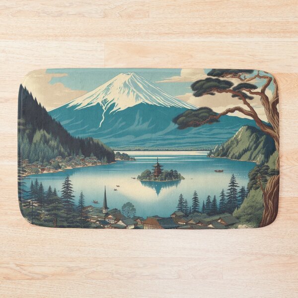 Item preview, Landmarks in Japan,  Lake Kawaguchiko, Fuji-Hakone-Izu National Park designed and sold by CulturalCurios.