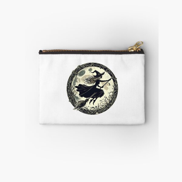 Item preview, Witch flying on a broomstick - Classic, vintage style designed and sold by HalloweenEvil.