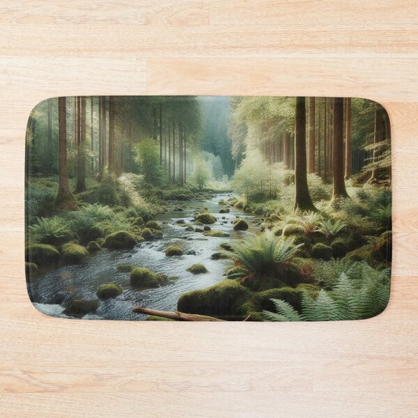 Item preview, Enchanted Forest Stream at Sunrise designed and sold by ArtComixHaven.