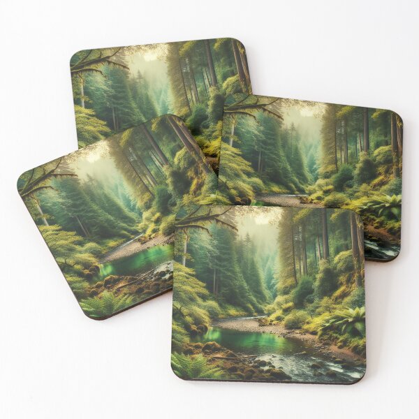 Item preview, Mystical Valley River at Dawn designed and sold by ArtComixHaven.
