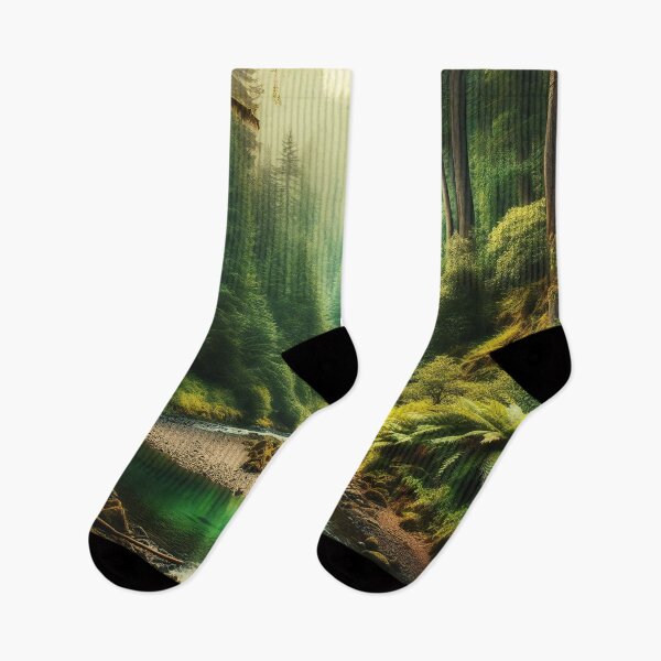 Item preview, Mystical Valley River at Dawn designed and sold by ArtComixHaven.