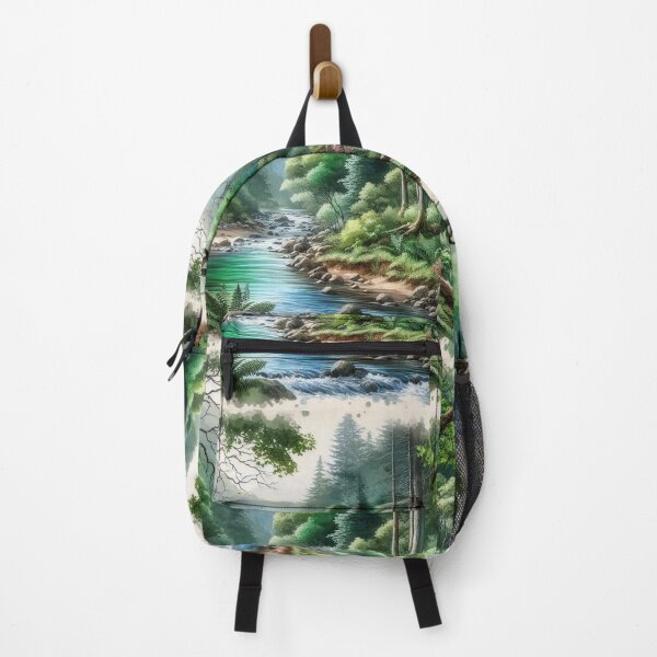 Item preview, Whispering Creek in the Misty Woodland designed and sold by ArtComixHaven.