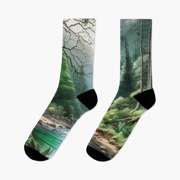 Item preview, Whispering Creek in the Misty Woodland designed and sold by ArtComixHaven.