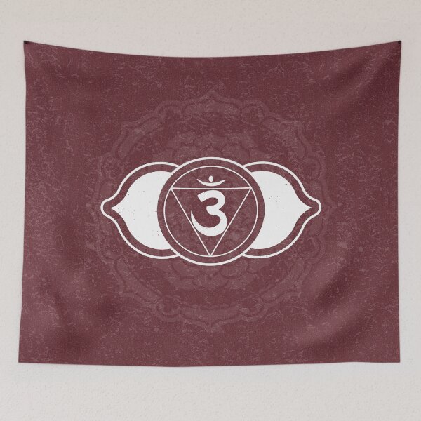 Item preview, Third Eye Chakra Mandala - Wine + Snow designed and sold by Irene Estelle.