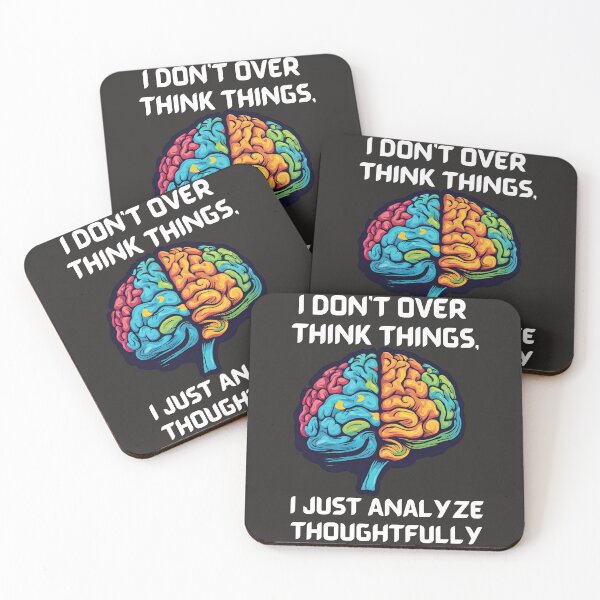 Item preview, I Don't Overthink Things, I Just Analyze Thoughtfully. Pop Art Brain Power designed and sold by Wolvescreate.