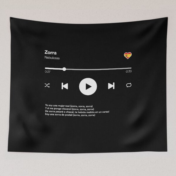Item preview, Zorra - Nebulossa - Eurovision 2024 Spain - Media Player Style designed and sold by Vision-Tees.