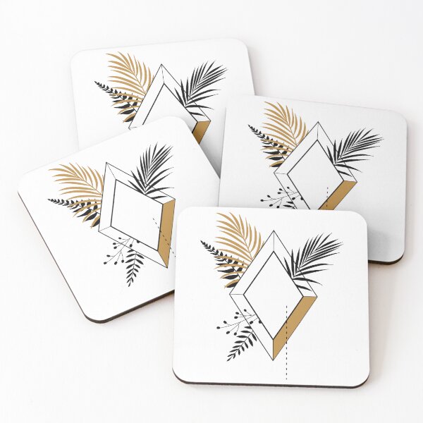 Item preview, Black and Gold Leafy Diamond Design designed and sold by IvyIsle.