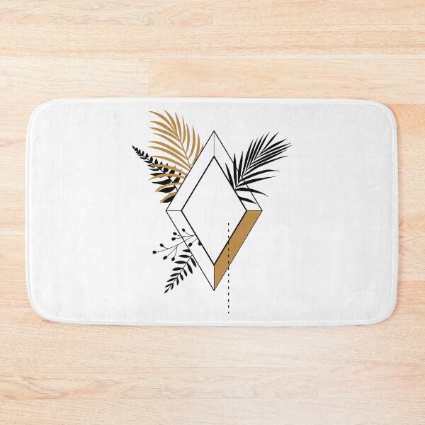 Item preview, Black and Gold Leafy Diamond Design designed and sold by IvyIsle.
