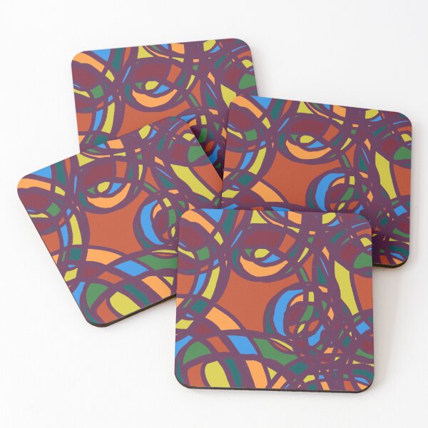Item preview, Purple Geometric Rainbow Doodle Shapes Scribble Abstract Pattern designed and sold by hopecope.