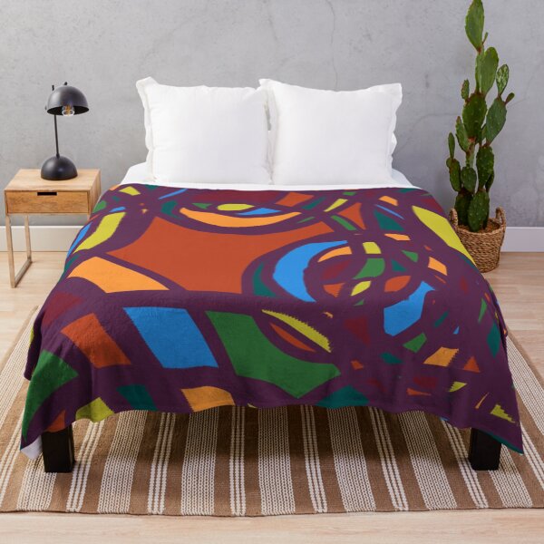 Item preview, Purple Geometric Rainbow Doodle Shapes Scribble Abstract Pattern designed and sold by hopecope.