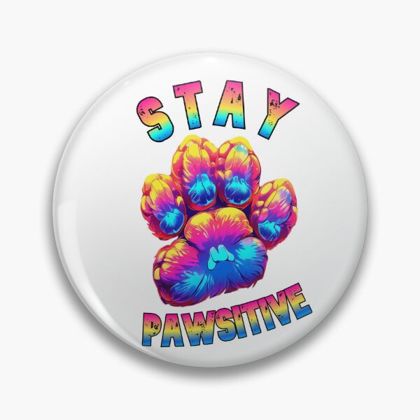 Item preview, Rainbow Paw Print Stay Pawsitive  designed and sold by LevCreates.