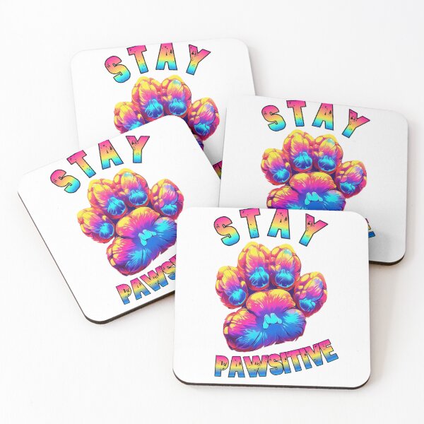 Item preview, Rainbow Paw Print Stay Pawsitive  designed and sold by LevCreates.