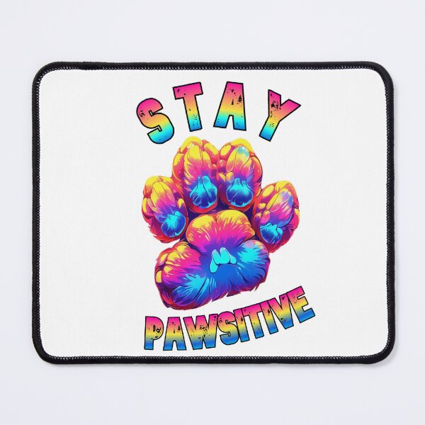 Item preview, Rainbow Paw Print Stay Pawsitive  designed and sold by LevCreates.