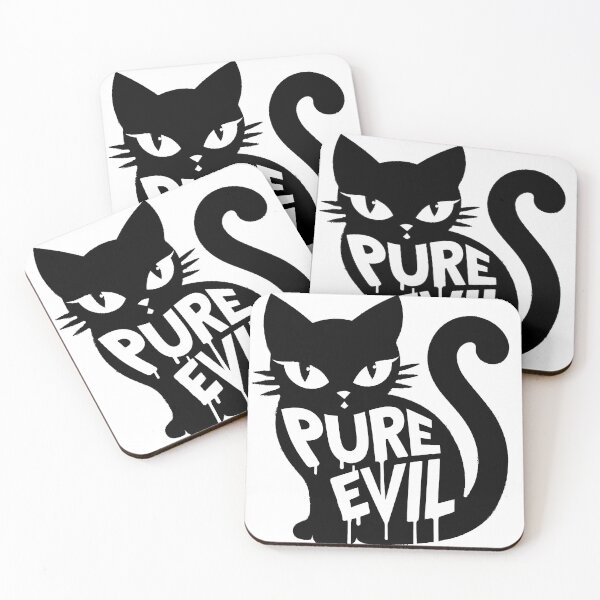 Item preview, Pure Evil (Purr Evil?) Adorable Black Cat Oozing Evil designed and sold by HalloweenEvil.