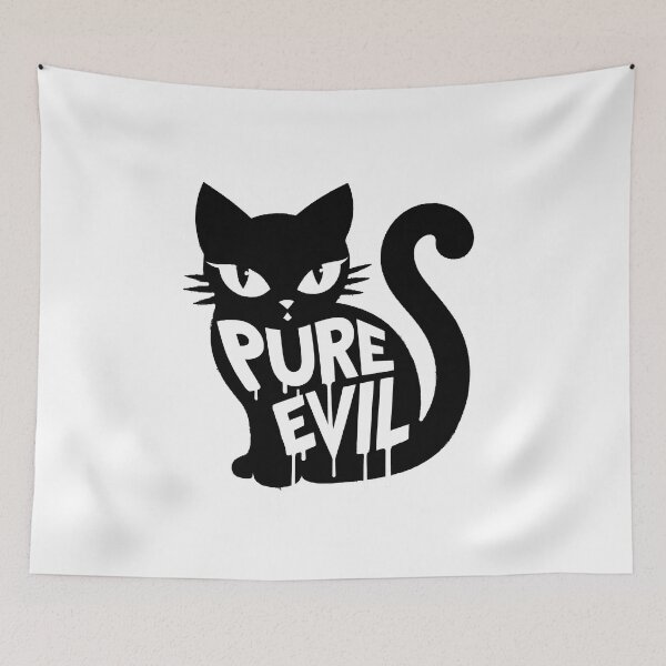 Item preview, Pure Evil (Purr Evil?) Adorable Black Cat Oozing Evil designed and sold by HalloweenEvil.