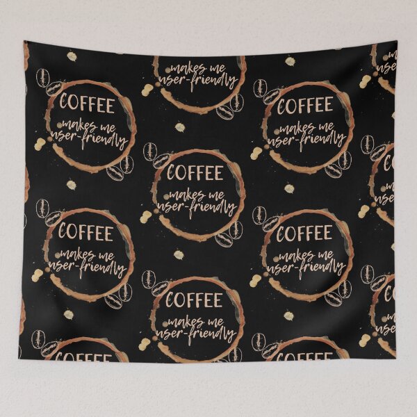 Item preview, coffee makes me user-friendly designed and sold by QueerPenguin.