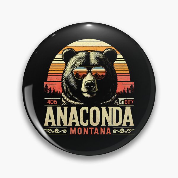 Item preview, Anaconda Montana - Vintage Retro Black Bear Sunglasses Mountain Anaconda MT 406 Gift designed and sold by JUSTBEELEGANT.