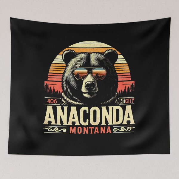 Item preview, Anaconda Montana - Vintage Retro Black Bear Sunglasses Mountain Anaconda MT 406 Gift designed and sold by JUSTBEELEGANT.