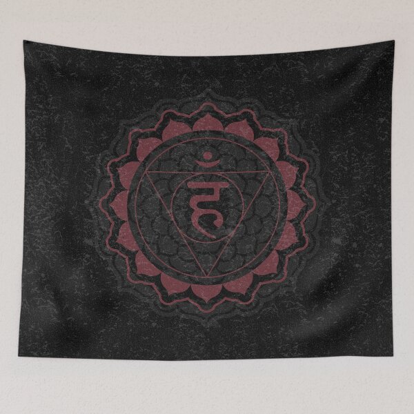 Item preview, Throat Chakra Mandala - Coal  + Wine designed and sold by Irene Estelle.