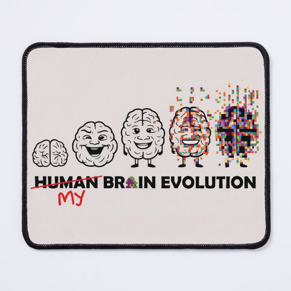 Item preview, human brain evolution brainrot meme designed and sold by digilabs.