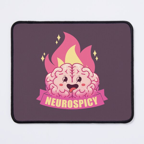 Item preview, Neurospicy Neurodiversity ADHD ASD Autism Kawaii Brain designed and sold by stylesip.