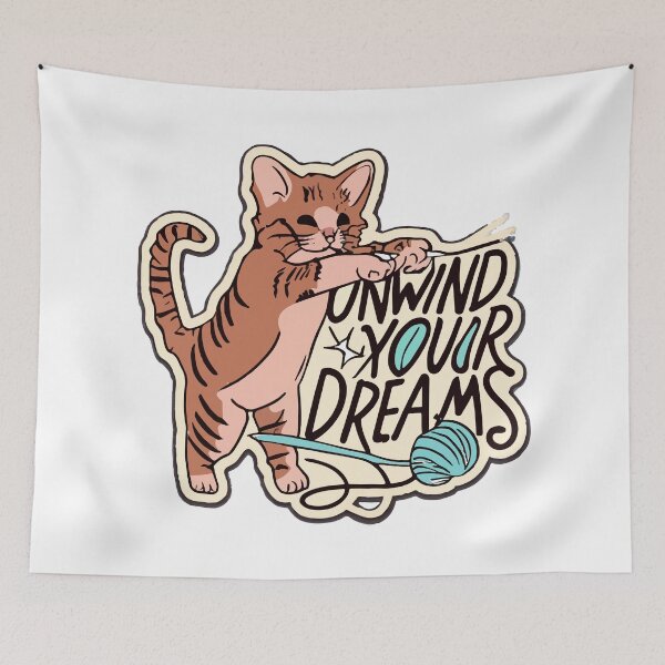Item preview, Playful Kitten Unwind Your Dreams Illustration designed and sold by NiftyWrx.