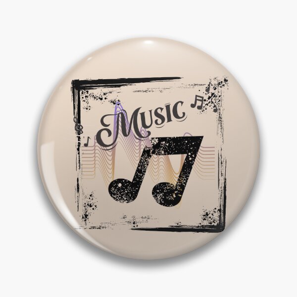 Item preview, Music Notes With Sound Waves Framed & Distressed designed and sold by BrightrDayMusicArt.