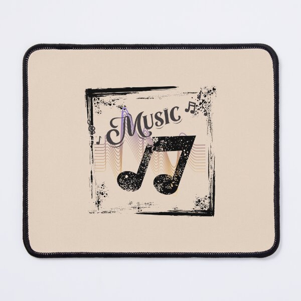 Item preview, Music Notes With Sound Waves Framed & Distressed designed and sold by BrightrDayMusicArt.