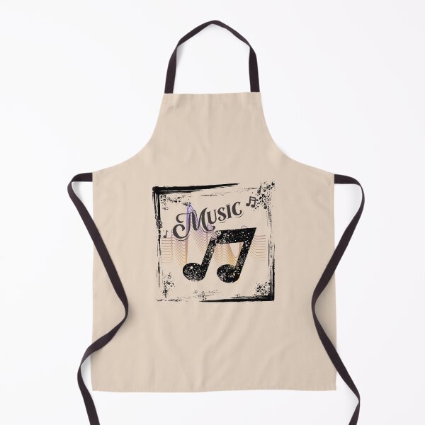 Item preview, Music Notes With Sound Waves Framed & Distressed designed and sold by BrightrDayMusicArt.
